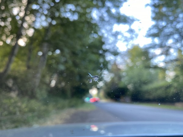 Chipped windscreen