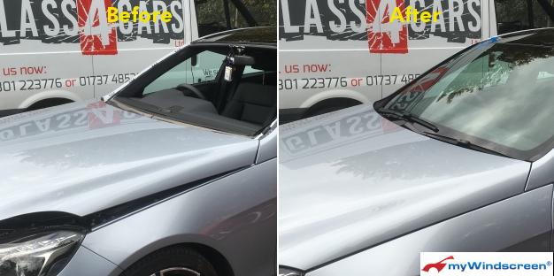 Windscreen Replacement on a Mercedes AMG in Crawley